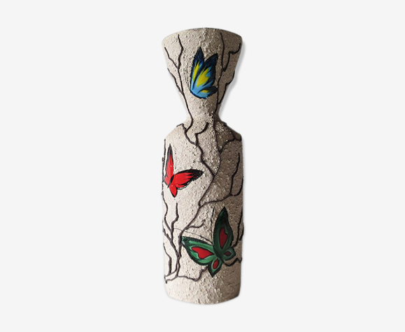 Vase fat lava papillons