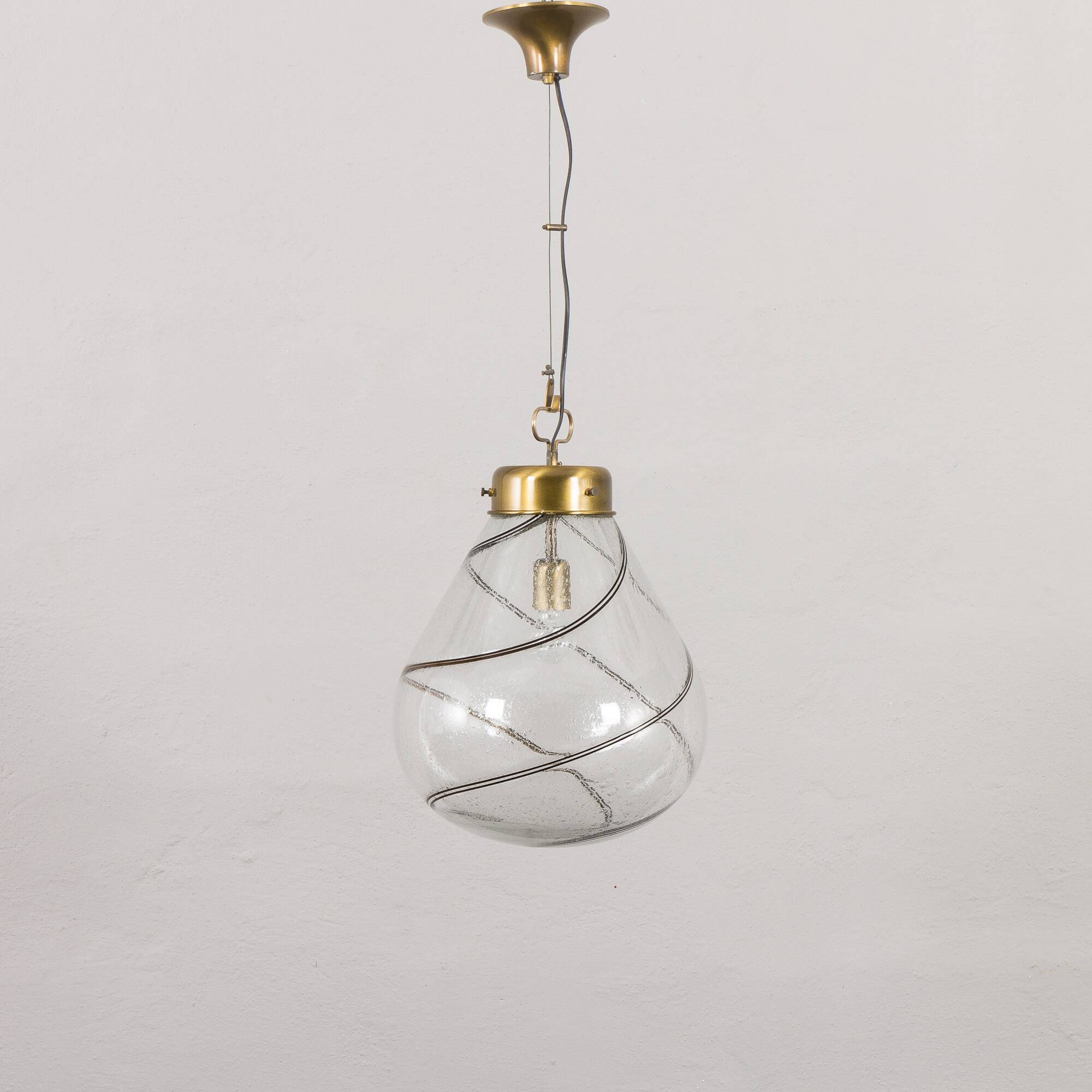 Italian mid-century Murano glass pendant lamp 1970s