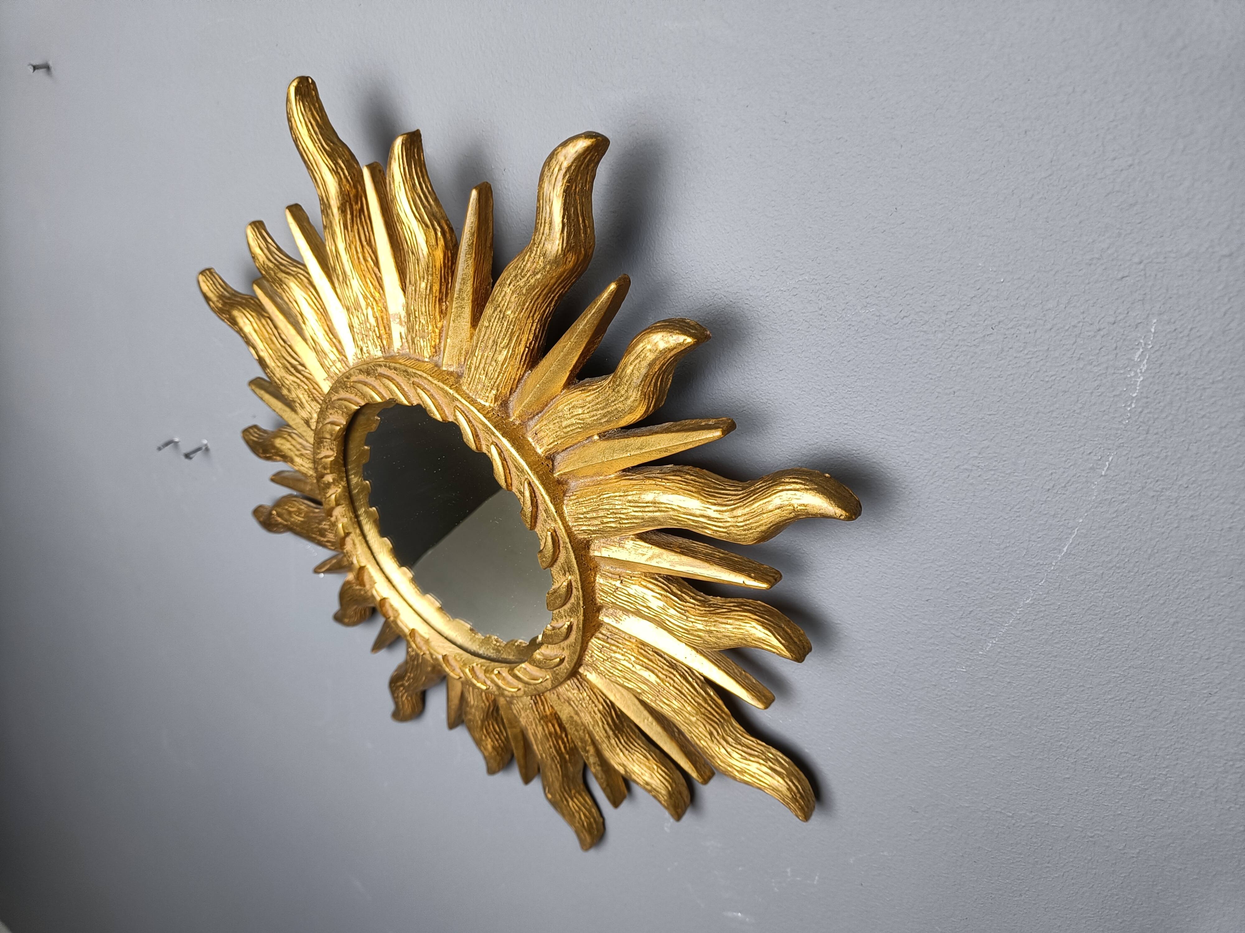 Vintage sunburst mirror, 1960s