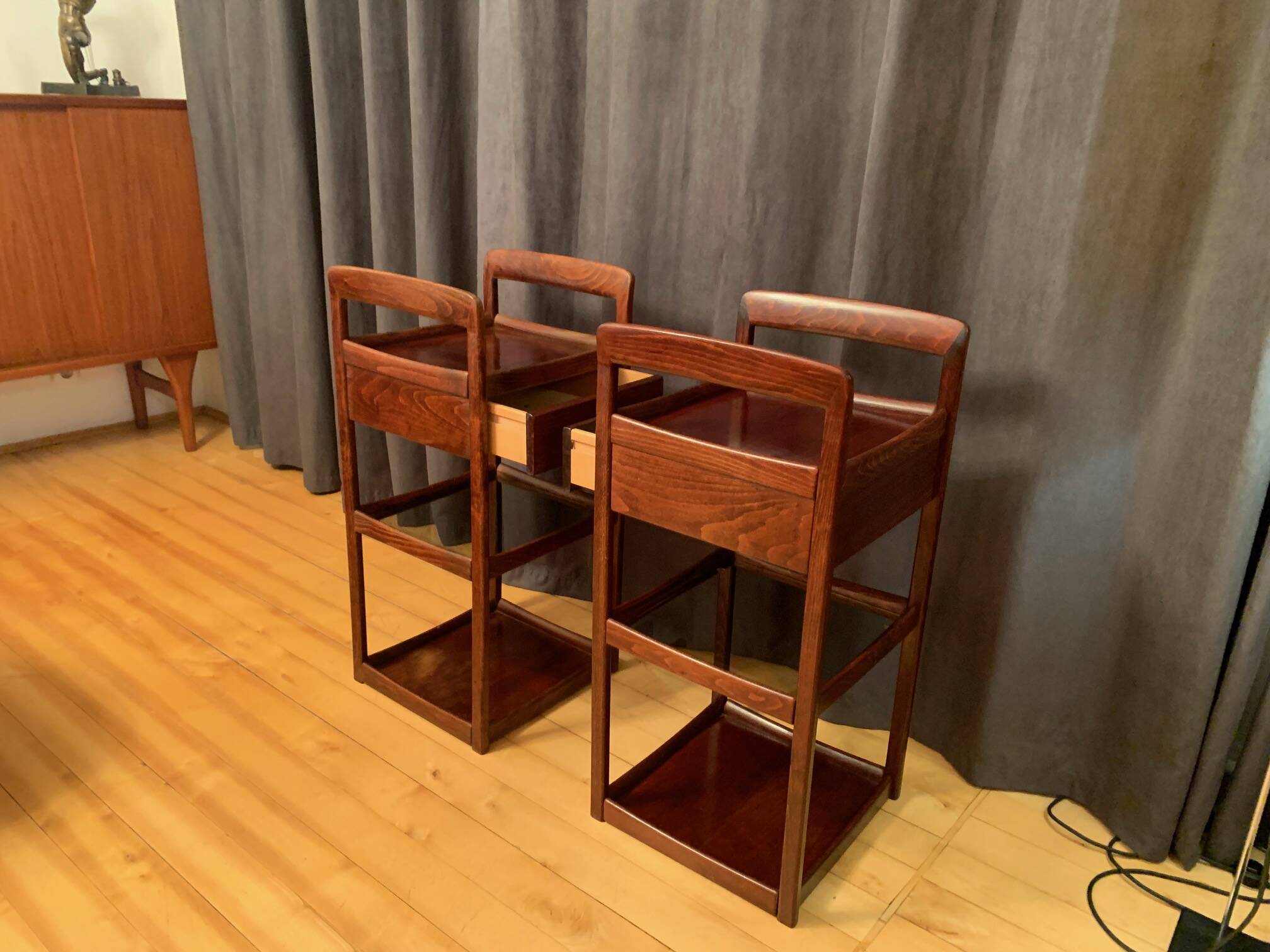 A pair of shelves and cabinets, 1970s