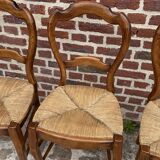 Suite of 8 chairs in cherry Louis Philippe