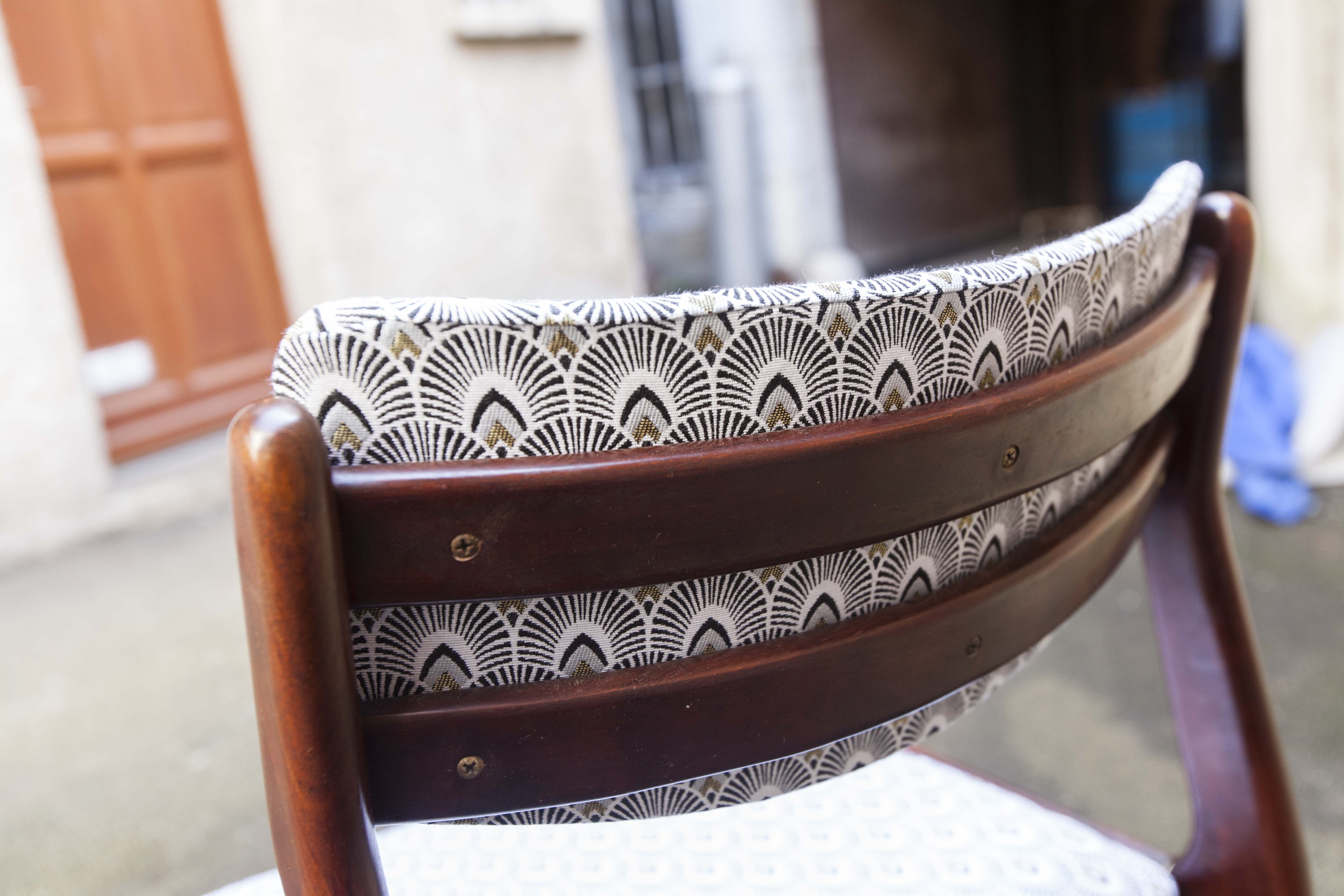 4 restored Scandinavian rosewood chairs