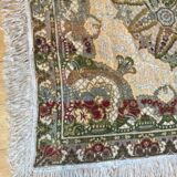 Algiers silk tablecloth, early 20th century, floral motifs enhanced with gold thread, handmade
