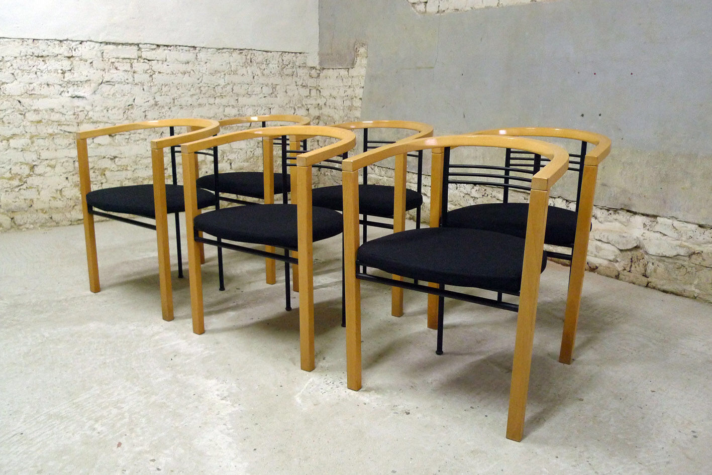 Set of 6 chairs, Italie, 1980