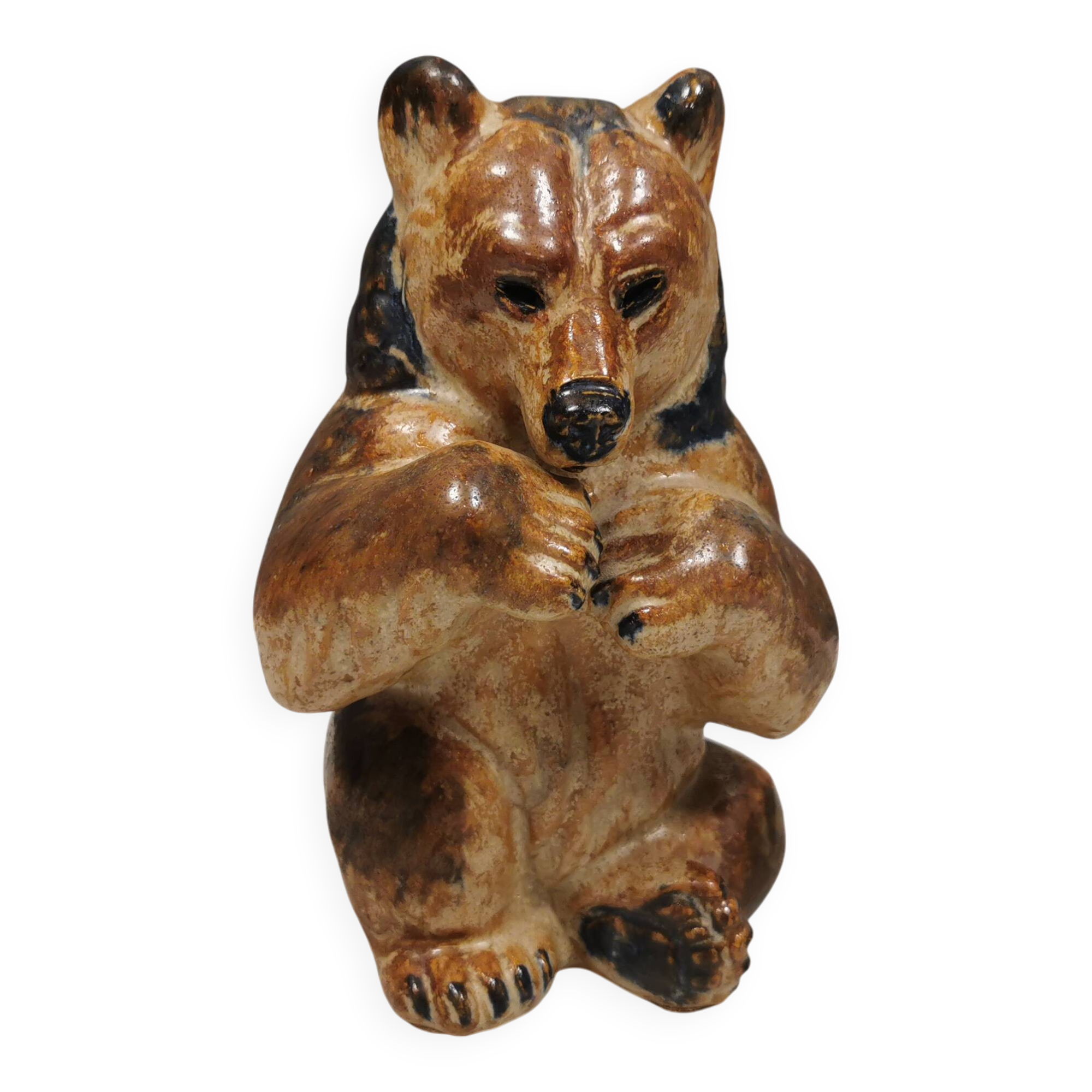 Beautiful ceramic bear by Arne Ingdam. Denmark, 1960s-70s.