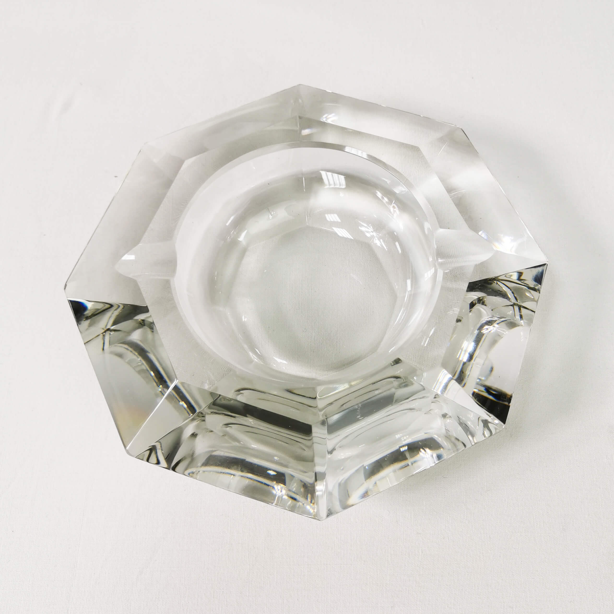 Crystal ashtray, Val Saint Lambert, Belgium, 1950s