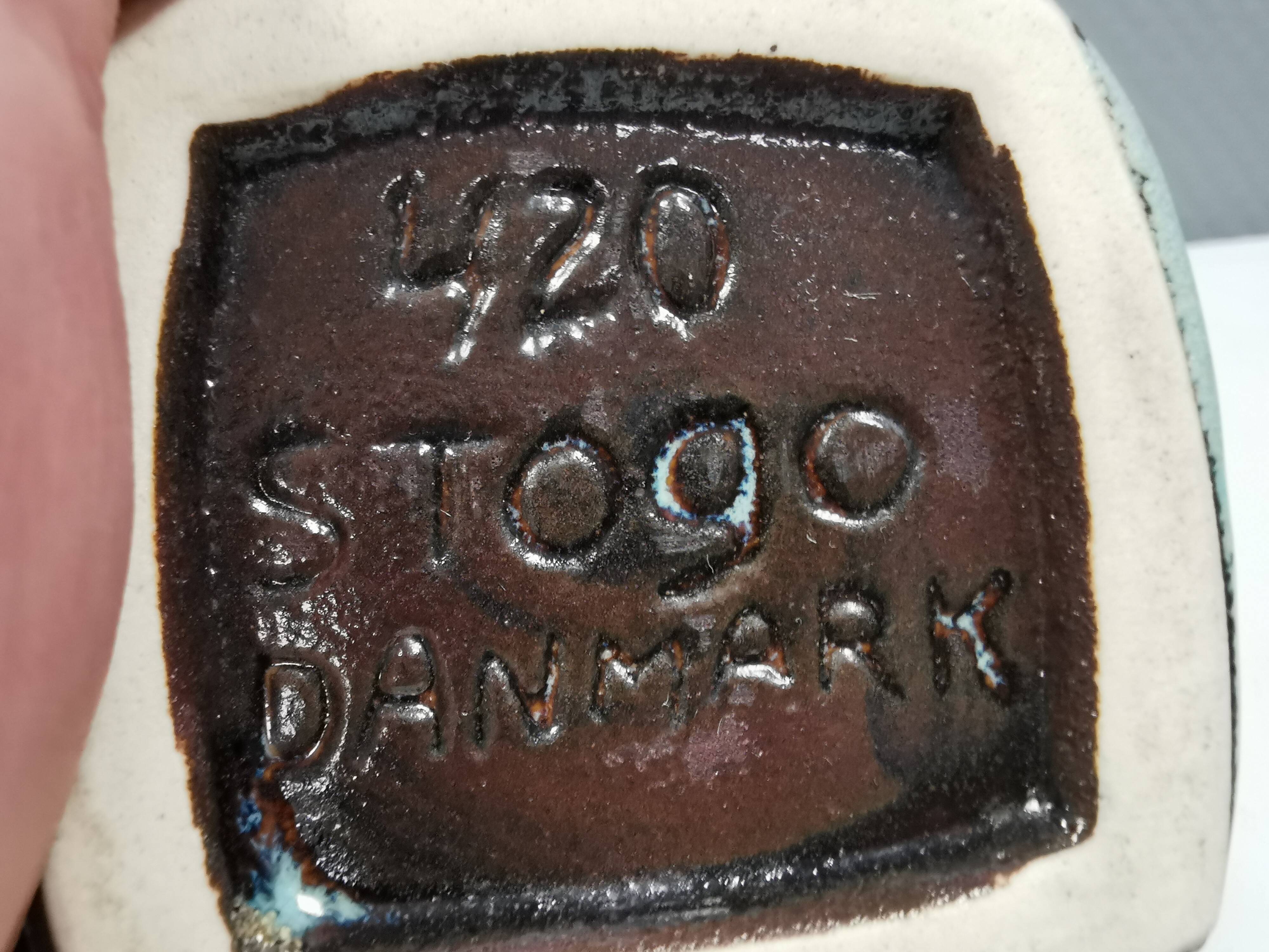 Small delicious candle holder from Danish Stogo ceramics 1980s