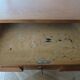 Vintage modernist desk - 5 drawers - shelf - 1950s - closure mechanism