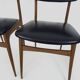 Pair of Scandinavian chairs in beech wood and skai from the 50s