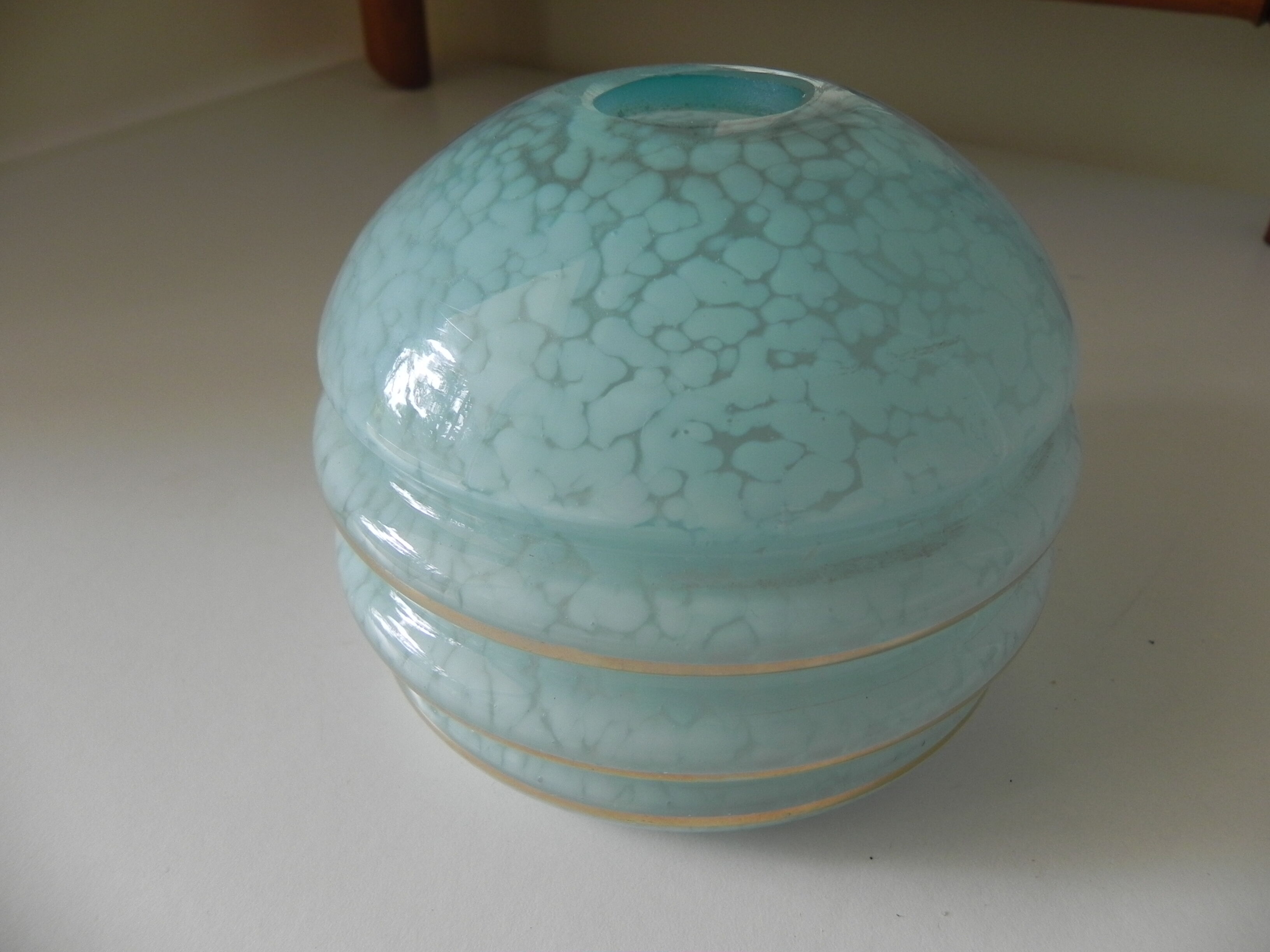 Blue clichy glass globe
