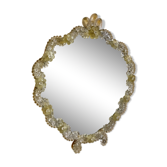 Mirror in Murano oval gold  45x50cm