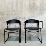 Pair of assisa chairs by paolo favaretto