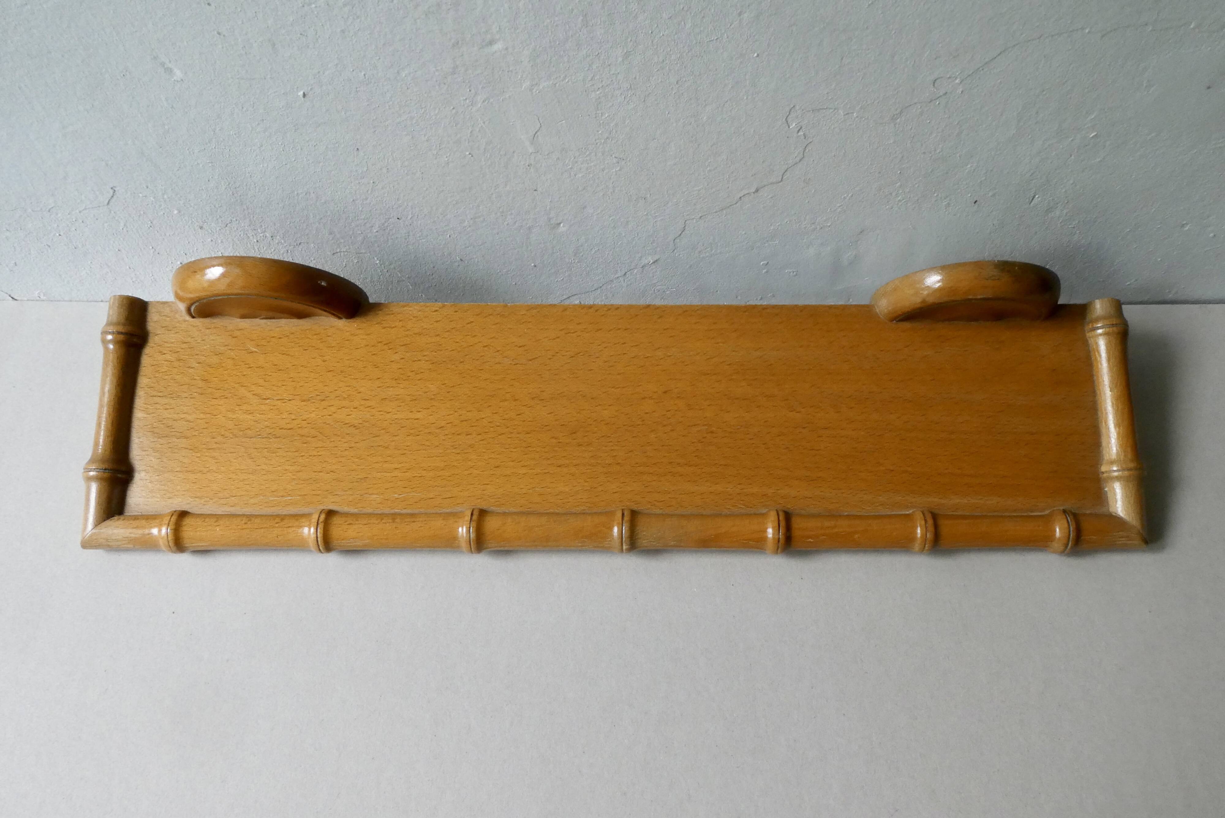 Wooden wall shelf, imitating bamboo