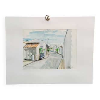 Watercolor by Michel Roubille, 2001.