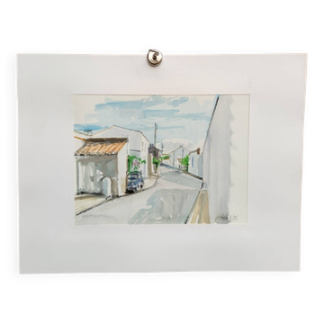 Aquarelle par Michel Roubille, 2001.