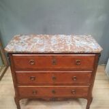 Transitional style inlaid chest of drawers