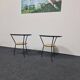 Pair of vintage glass topped side tables