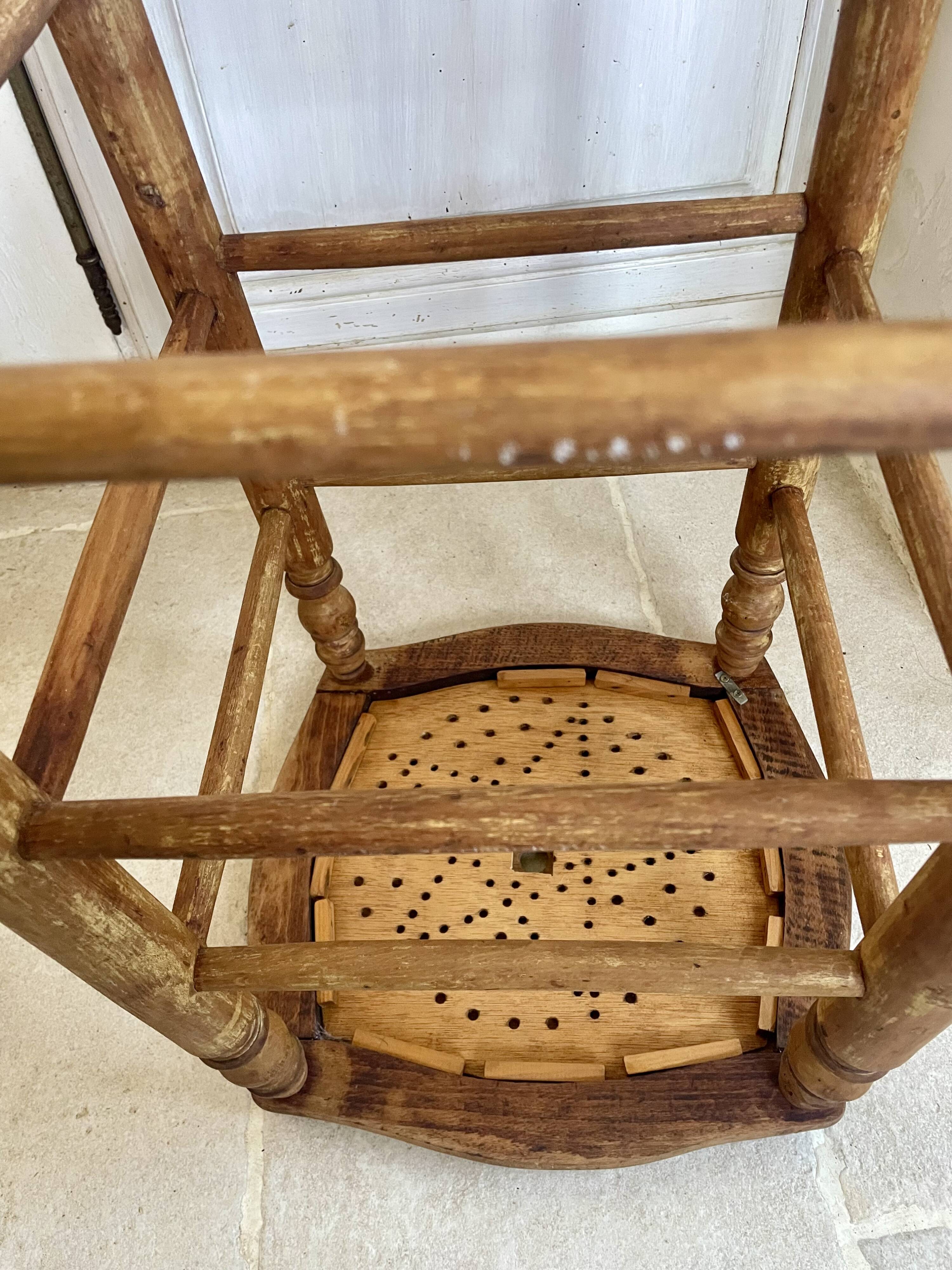 Old wooden bar stool