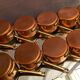 Suite of 12 tinned copper pans