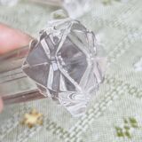 Set of 6 molded glass knife holders