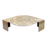 Table basse design des années 70 en marbre