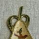 Enamelled brass pear cup