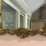 Miroir de style baroque, bois et stuc