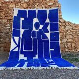 Unique natural wool Moroccan rug 2.5x1.5 m