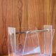Plexiglas & brass magazine rack by David Lange, 1970s