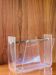 Plexiglas & brass magazine rack by David Lange, 1970s