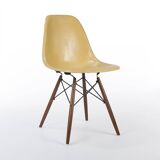 Light Ochre Herman Miller Vintage Eames DSW Side Shell Chair