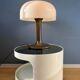 Brown and white Space Age Mid-Century mushroom table lamp