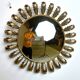 Vintage brass sunburst mirror 1960s