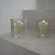 Pair of Pierre Giraudon resin inclusions bulbs