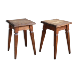 Vintage wooden nightstand stool