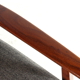 Vintage retro lounge chair in Danish teak wool
