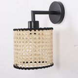 Lampe en bambou, applique murale en bambou, applique bohème