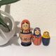 Vintage vintage ancient Russian Matriochkas dolls