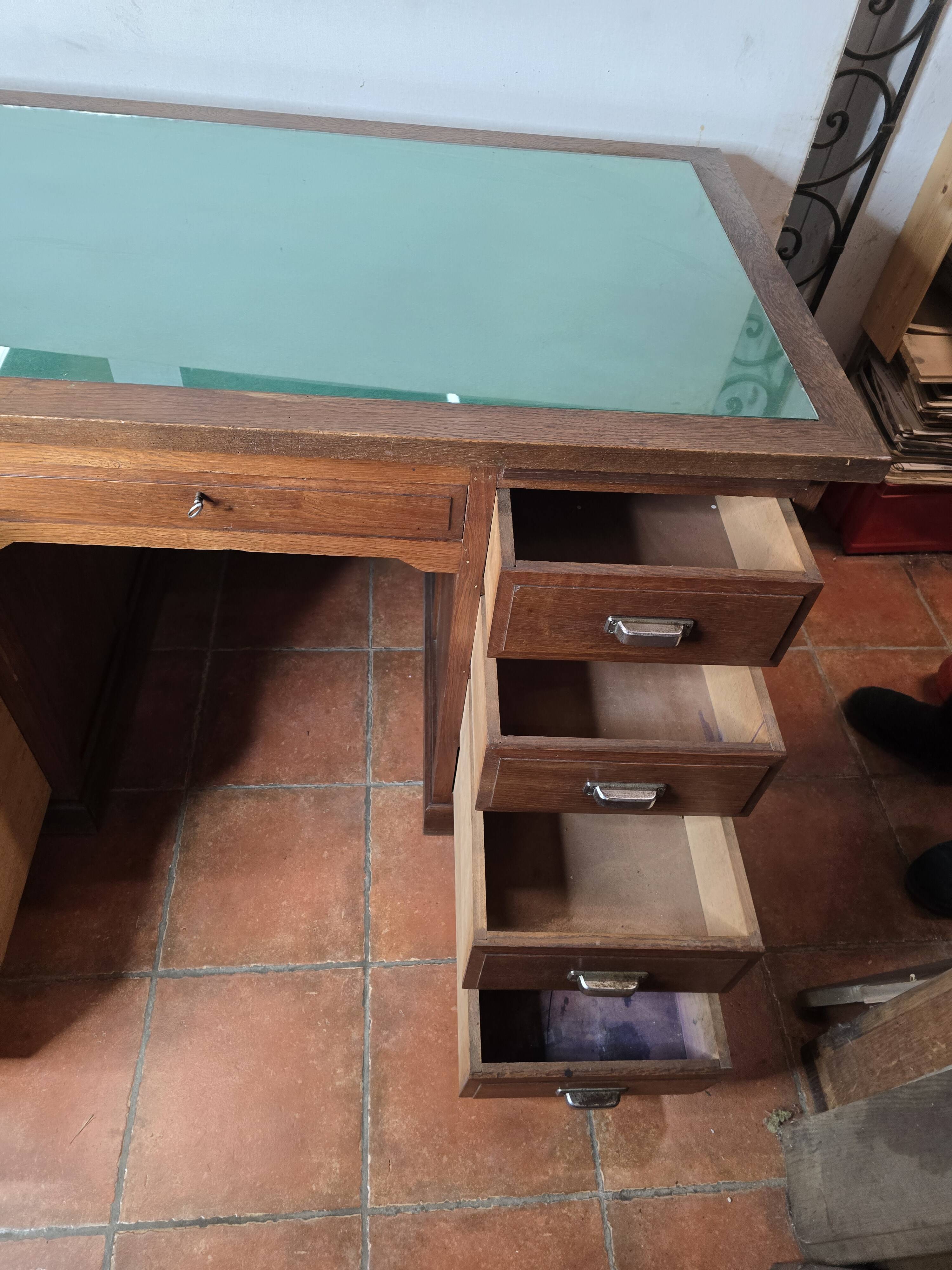 Solid oak minister's desk