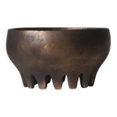 Brutalist Cast Bronze Candle Holder, 1970s, Germany
