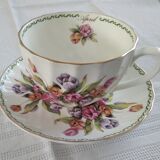 Large April tea cup and Windsor English porcelain saucer