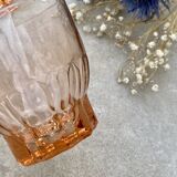 Set of 6 Rosaline water glasses in pink glass