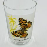 6 vintage butterfly glasses