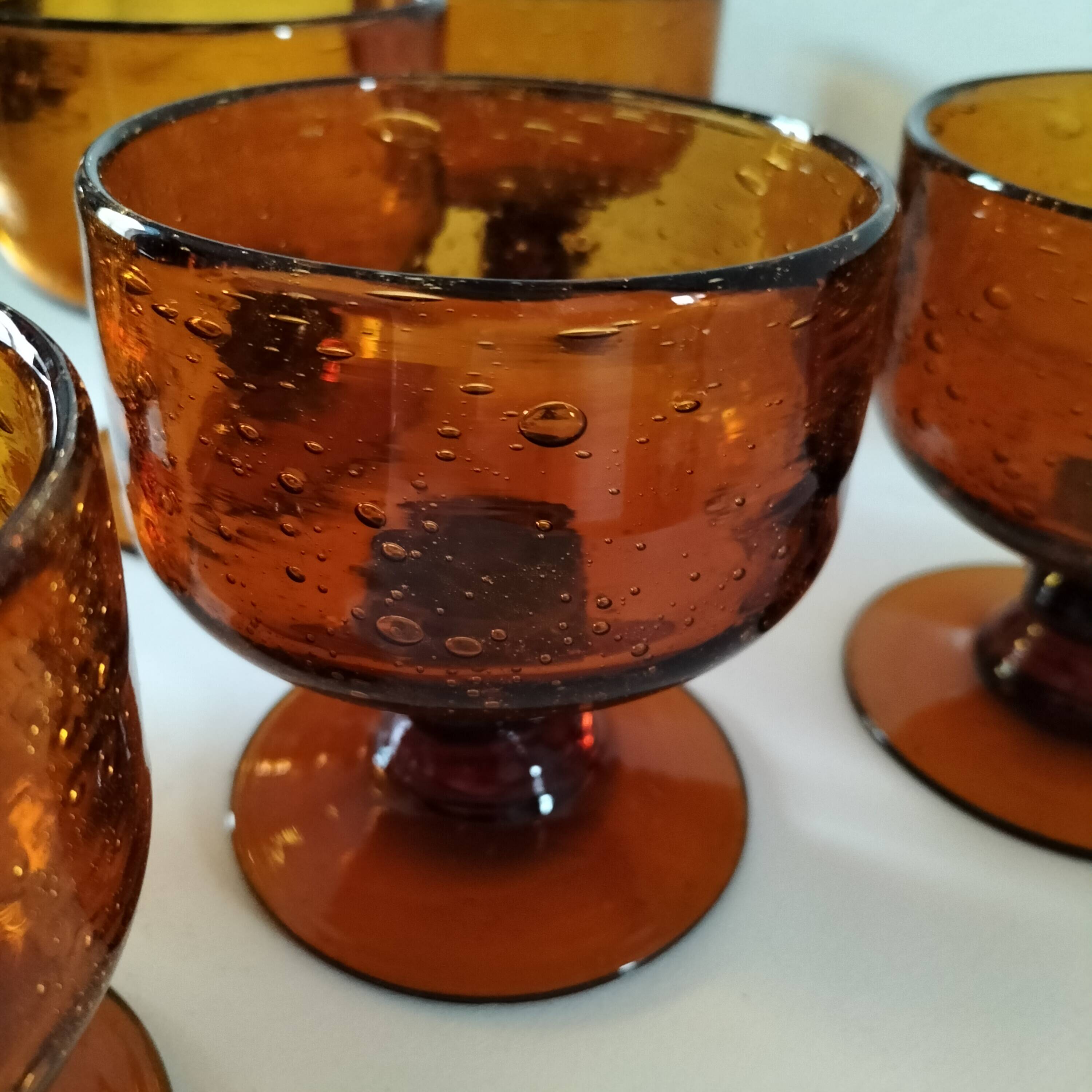 6 Biot bubble glass glasses or cups