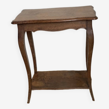 Solid oak side table