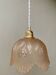 Vintage pink frosted glass lampshade pendant light