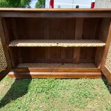 Louis XV 3-door walnut sideboard on plinths