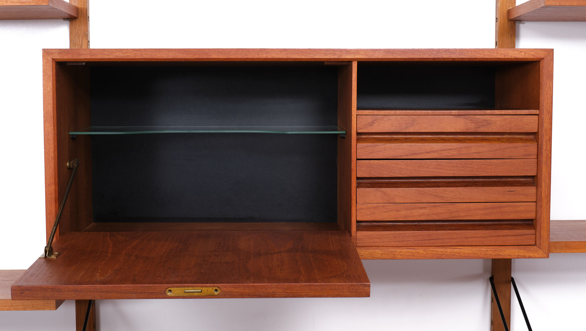 Large Poul Cadovius Royal wall system 1950s Denmark