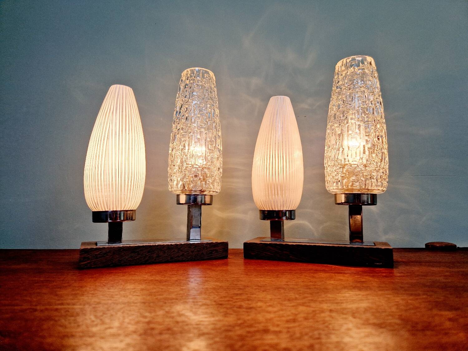 Pair of Mid-century bedside lamps, 1950s-60s