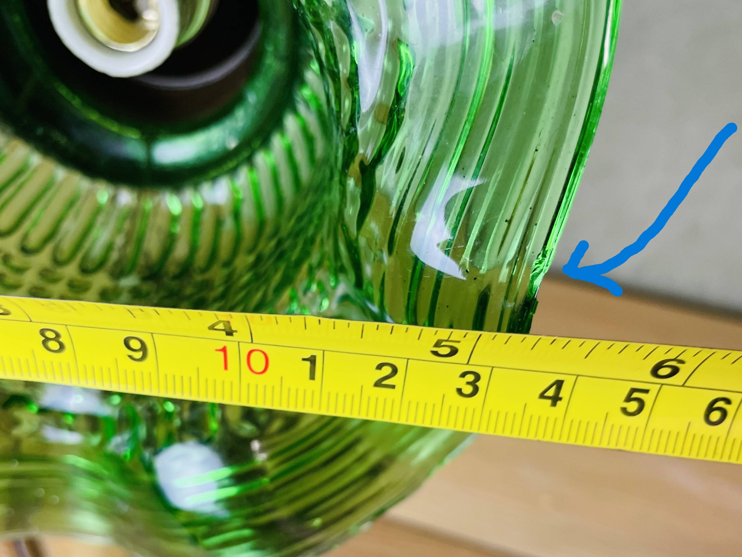 Green glass tulip brass wall sconce light